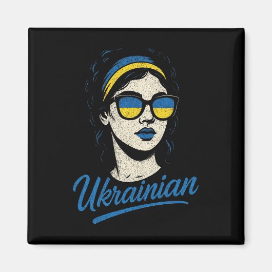Oekraïense Pride Cultuur Dame Vrouwen Magneet (Voorkant)