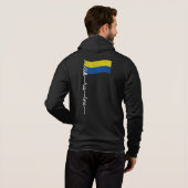 Oekraïense Pride Flagpole-Elegant Signature Design Hoodie (Achterkant volledig)
