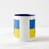 Oekraïense pride tweekleurige koffiemok (Center)