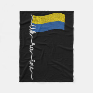 Oekraïense Pride-vlaggenmast--elegante Signature V Fleece Deken