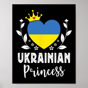 Oekraïense prinses Oekraïense vlag Trots Oekraïens Poster