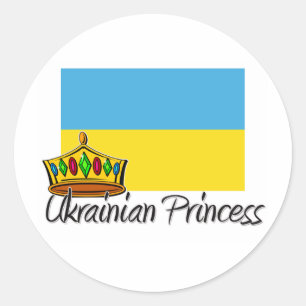 Oekraïense prinses ronde sticker