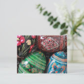 Oekraïense pysanky - eitjes feestdagenkaart (Staand voorkant)