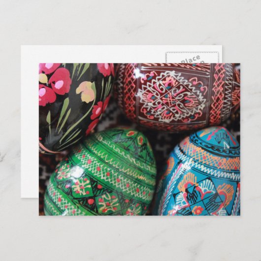 Oekraïense pysanky - eitjes feestdagenkaart (Voorkant / Achterkant)