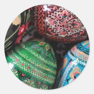 Oekraïense pysanky - eitjes ronde sticker