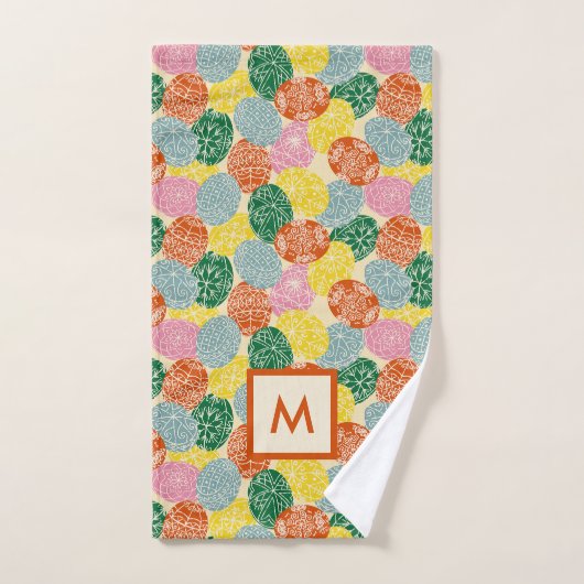 Oekraïense Pysanky Versierde Paaseieren Monogram Handdoek (Handdoek)