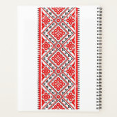 Oekraïense Rode Embroidery Suns Vyshyvanka Planner (Achterkant)