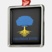 Oekraïense rots Tree Silhouette Metalen Ornament (Links)