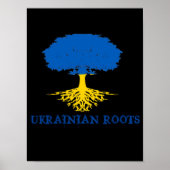 Oekraïense rots Tree Silhouette Poster (Voorkant)