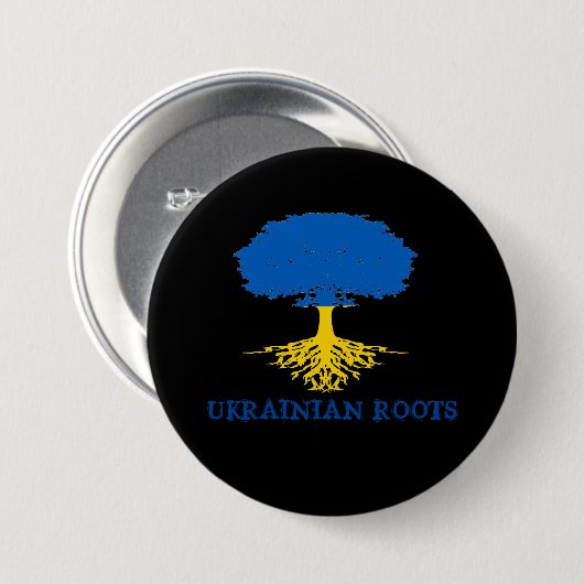Oekraïense rots Tree Silhouette Ronde Button 7,6 Cm (Voorkant /achterkant)