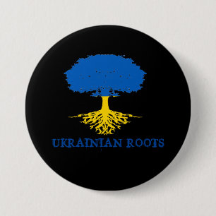 Oekraïense rots Tree Silhouette Ronde Button 7,6 Cm