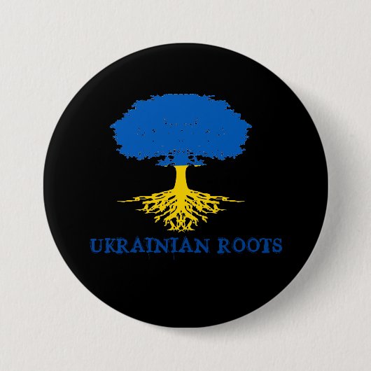 Oekraïense rots Tree Silhouette Ronde Button 7,6 Cm (Voorkant)