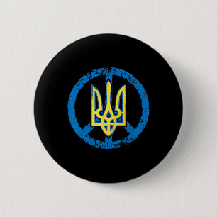 Oekraïense shirt Oekraïense Tryzub Driehoek Ronde Button 5,7 Cm