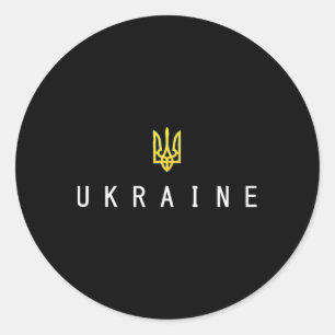 Oekraïense shirt Oekraïense Tryzub drietand patrio Ronde Sticker