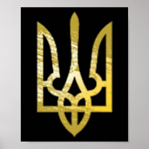 Oekraïense shirt Trident Tryzub Zelensky Militair  Poster