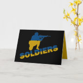 Oekraïense soldaten, Oekraïense vlag Kaart (Gele Bloem)