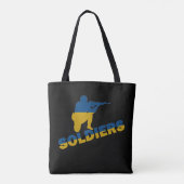 Oekraïense soldaten, Oekraïense vlag Tote Bag (Achterkant)