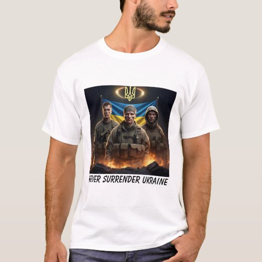 Oekraïense soldaten sterkte Trident United24 T-shirt (Voorkant)