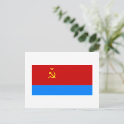 Oekraïense SSR-vlag Briefkaart (Staand voorkant)
