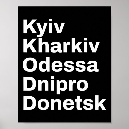 Oekraïense Steden En Dorpen Reizen Poster (Voorkant)