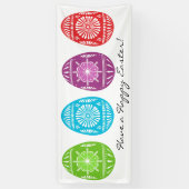 Oekraïense stijl paaseieren aangepaste tekst 2.5 ' spandoek (Verticaal)