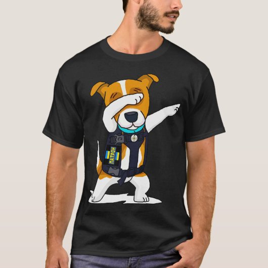 Oekraïense strijdkrachten abbing Dog Patron Jack R T-shirt (Voorkant)