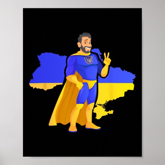 Oekraïense Superheld - Superheld Oekraïens - Kaart Poster (Voorkant)