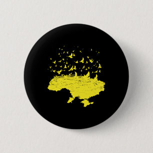 Oekraïense symbolen Oekraïense Oekraine Kaart Vrij Ronde Button 5,7 Cm