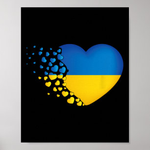 Oekraïense Symbolen Oekraïense Vlag Hart Liefde  Poster