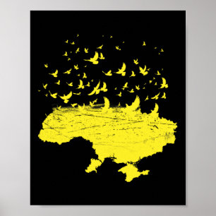 Oekraïense symbolen Oekraïne Oekraïne Kaart Vrije  Poster