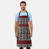 Oekraïense traditionele vushuvanka-folkart schort (Gedragen)