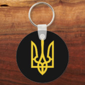 Oekraïense Trident - Oekraïens Tryzoeb-symbool Sleutelhanger (Voorkant)