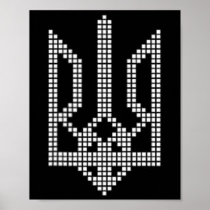 Oekraïense Trizub-symbool op het hart - Oekraïne T Poster