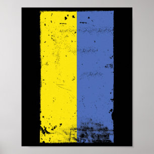 Oekraïense trots reizen vakantie Oekraïne vlag Poster