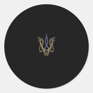 Oekraïense Trysub Retro Aartjes Bloemrijk Oekraine Ronde Sticker