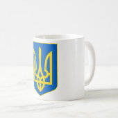Oekraïense Tryzub Blue & Gold-Mok Koffiemok (Voorkant rechts)