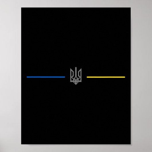 Oekraïense Tryzub-symbool - Oekraïne Drietand 2 Poster (Voorkant)