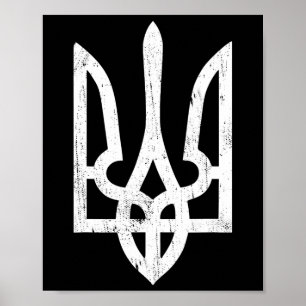 Oekraïense Tryzub-symbool - Oekraïne Drietand Voor Poster