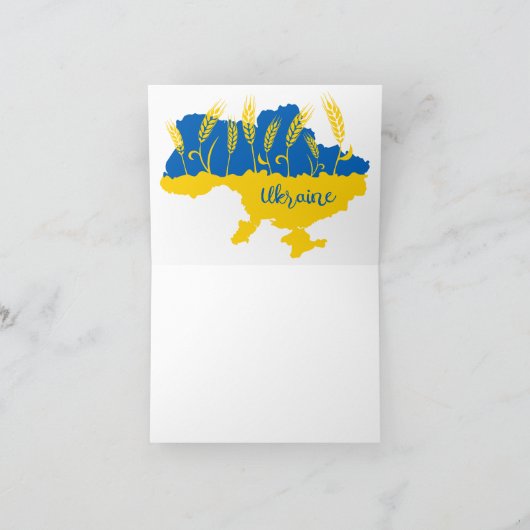 Oekraïense typografie en tarweoor onder Oekraïense Bedankkaart (Binnen)