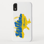 Oekraïense typografie en tarweoor onder Oekraïense Case-Mate iPhone Case (Achterkant)