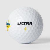 Oekraïense typografie en tarweoor onder Oekraïense Golfballen (Logo)