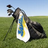 Oekraïense typografie en tarweoor onder Oekraïense Golfhanddoek (Groen)