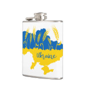 Oekraïense typografie en tarweoor onder Oekraïense Heupfles (Links)