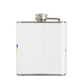 Oekraïense typografie en tarweoor onder Oekraïense Heupfles (Achterkant)