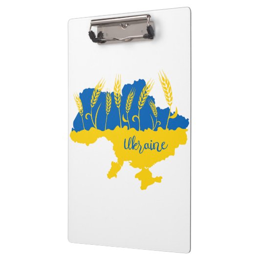 Oekraïense typografie en tarweoor onder Oekraïense Klembord (Links)