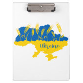 Oekraïense typografie en tarweoor onder Oekraïense Klembord (Voorkant)