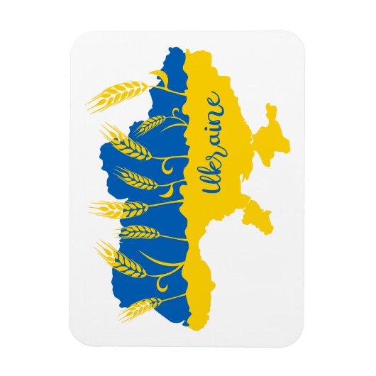 Oekraïense typografie en tarweoor onder Oekraïense Magneet (Verticaal)