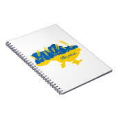 Oekraïense typografie en tarweoor onder Oekraïense Notitieboek (Rechterzijde)