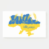 Oekraïense typografie en tarweoor onder Oekraïense Post-it® Notes (Voorkant)