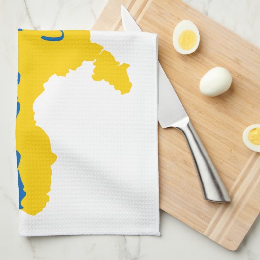 Oekraïense typografie en tarweoor onder Oekraïense Theedoek (Quarter Fold)